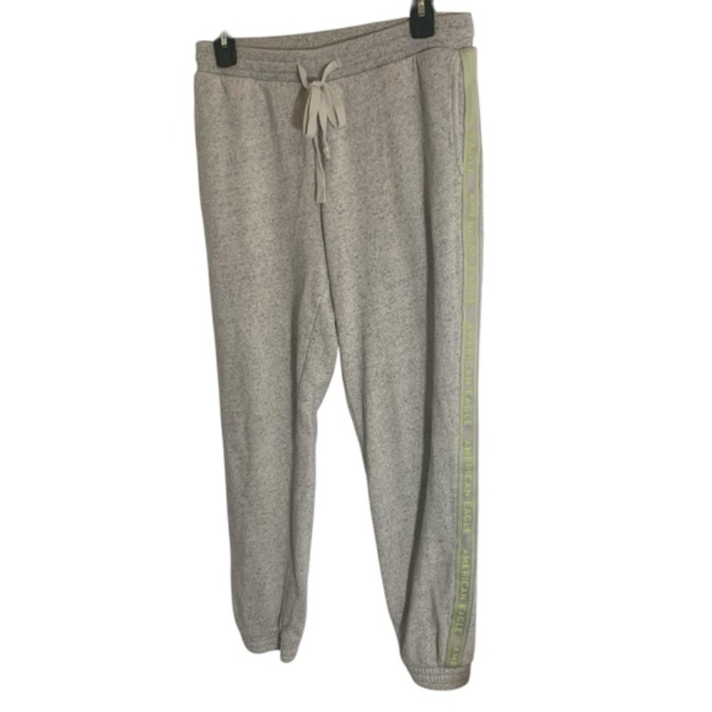 American Eagle Light Gray Cozy Sweatpants w/side panel Ladies Sz Small